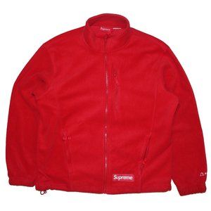 Supreme Jacket Polartec Full Zip Up Fleece Red Small FW22 9.9/10 Condition Used